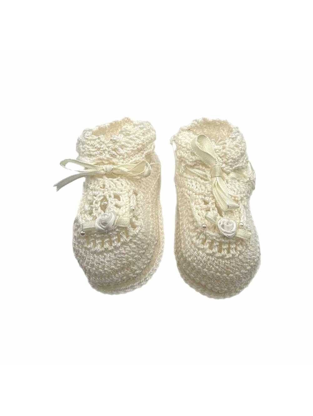 Vintage The Windsor Collection White Lace Christening Shoes – New